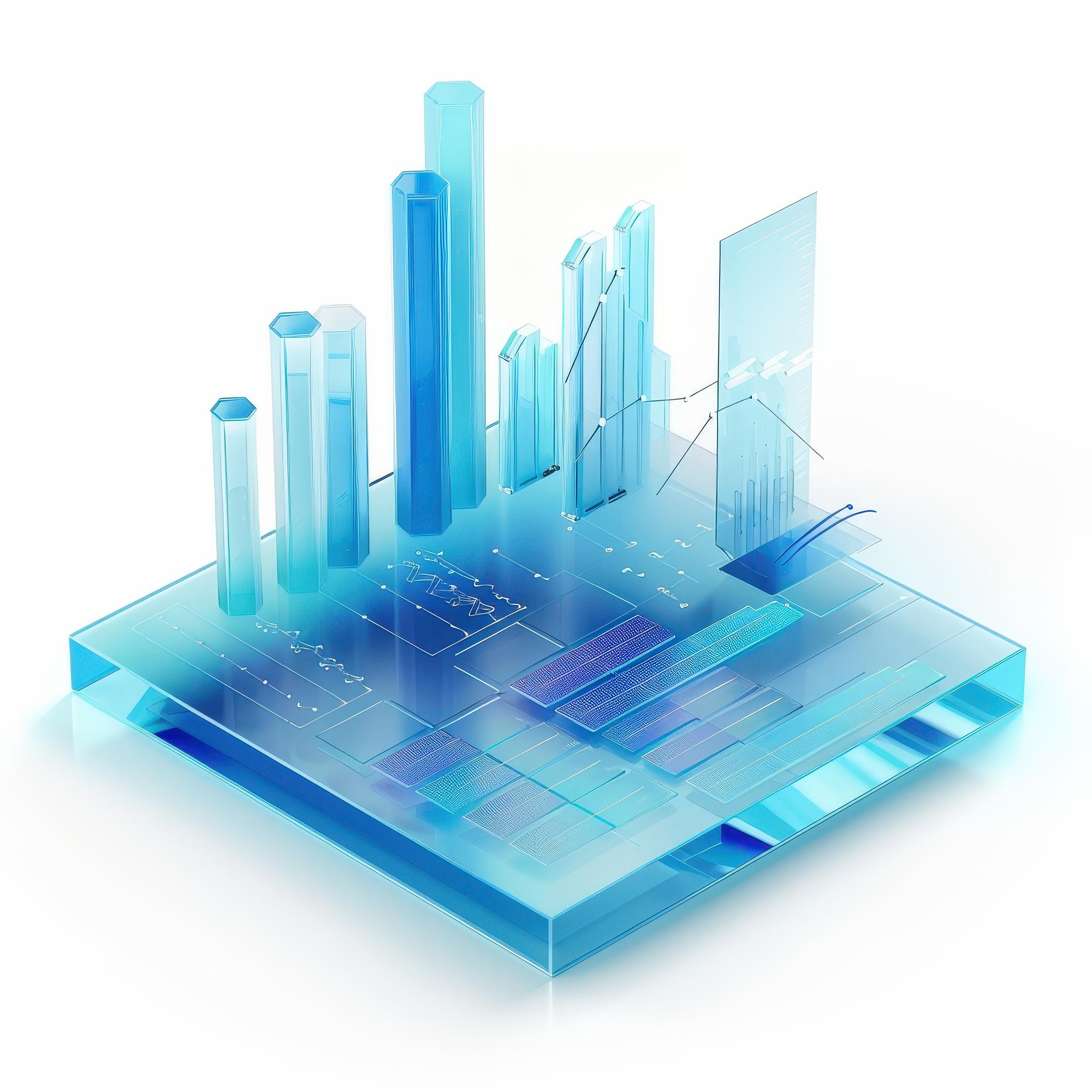 Abstract futuristic finance dashboard